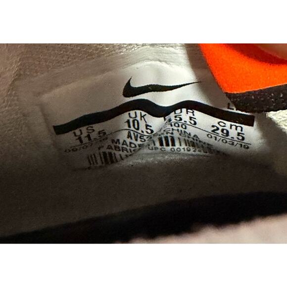 Nike Alpha Menace Elite 2 White Camo Orange Football Cleats Size 11.5 AV5357-100